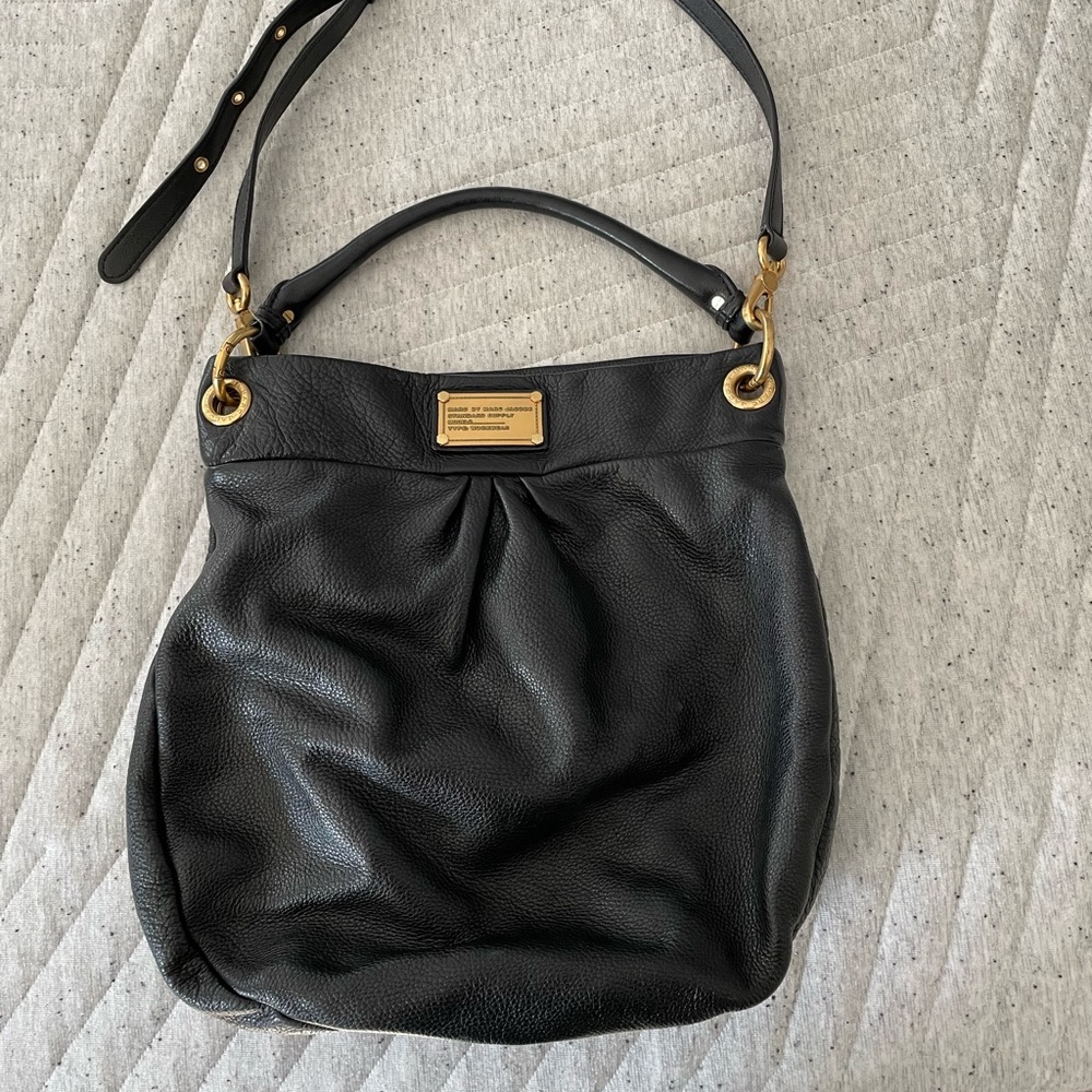 Marc Jacobs black leather crossbody bag